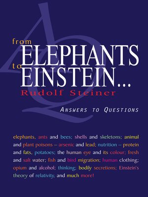 cover image of From Elephants to Einstein